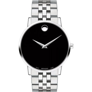 Movado Museum Classic Black Watch for Men 607199 - KRISHNA WATCH COMPANY