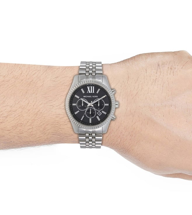 Michael Kors Lexington Black Dial Watch for Men - MK8602 - KRISHNA WATCH COMPANY