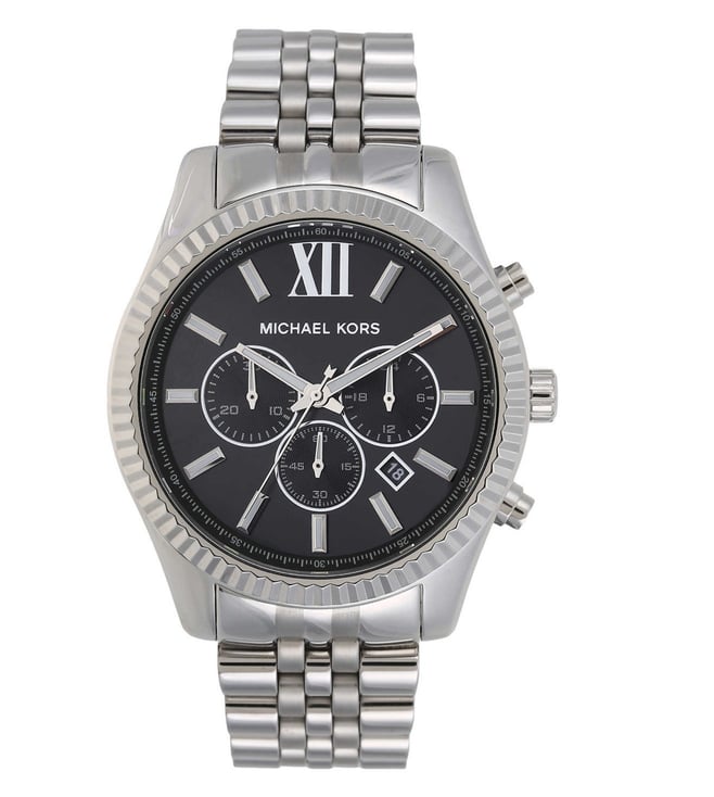 Michael Kors Lexington Black Dial Watch for Men - MK8602 - KRISHNA WATCH COMPANY