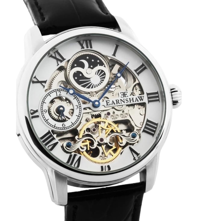 EARNSHAW Longitude Automatic Skeleton Dual Time Multifunction Watch for Men ES-8006-01