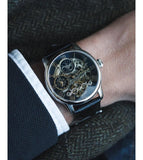 EARNSHAW Longitude Automatic Skeleton Dual Time Multifunction Watch for Men ES-8006-04