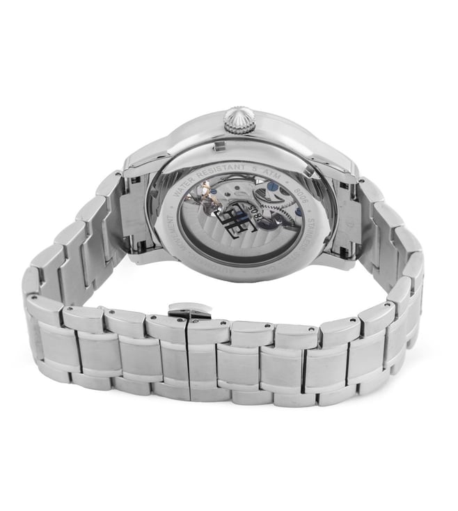 EARNSHAW Longitude Automatic Skeleton Dual Time Multifunction Watch for Men ES-8006-11