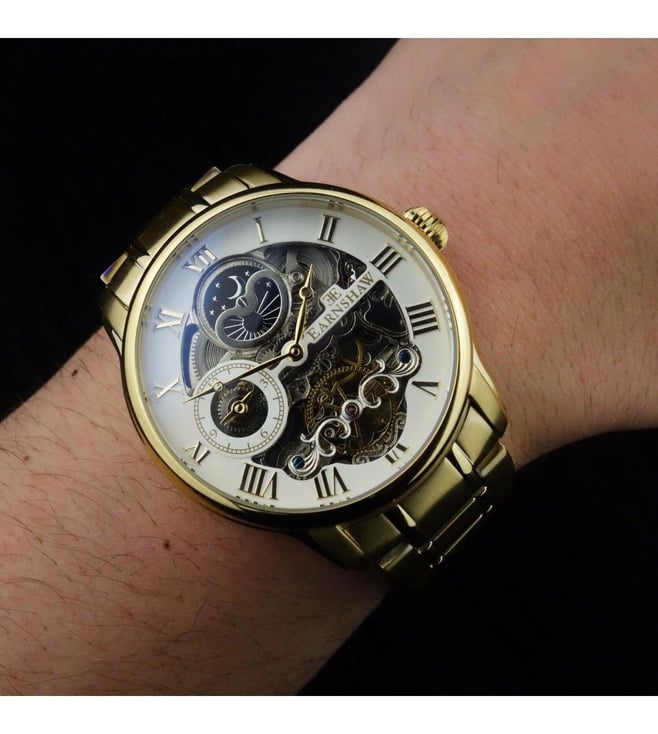 EARNSHAW Longitude Automatic Skeleton Dual Time Multifunction Watch for Men ES-8006-22