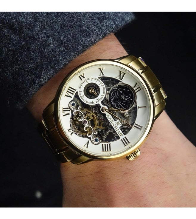 EARNSHAW Longitude Automatic Skeleton Dual Time Multifunction Watch for Men ES-8006-22