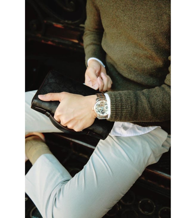 EARNSHAW Longitude Automatic Skeleton Dual Time Multifunction Watch for Men ES-8006-33