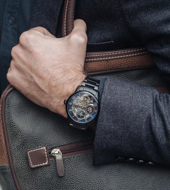 EARNSHAW Longitude Skeleton Automatic Multifunction Watch for Men ES-8006-55