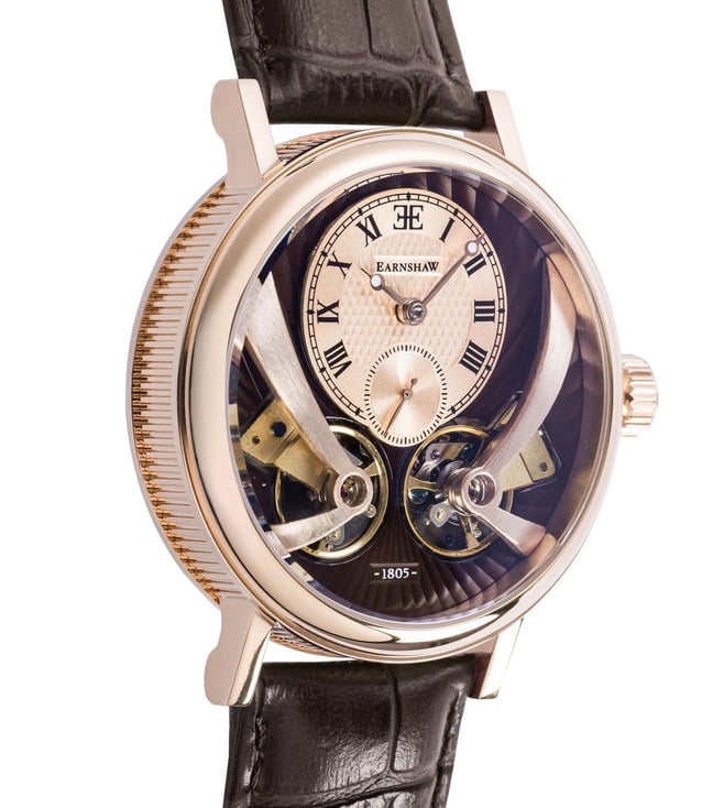 EARNSHAW Beaufort Anatolia Mech Automatic Open Heart Skeleton Watch for Men  ES-8059-03