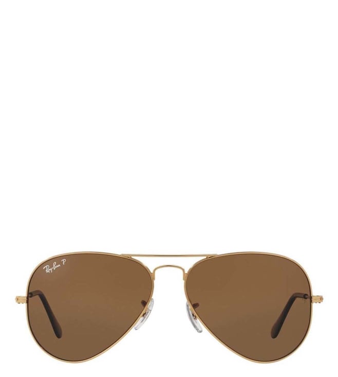 Ray-Ban Icons Gold Polarized Unisex Sunglasses 0RB3025I001/5762