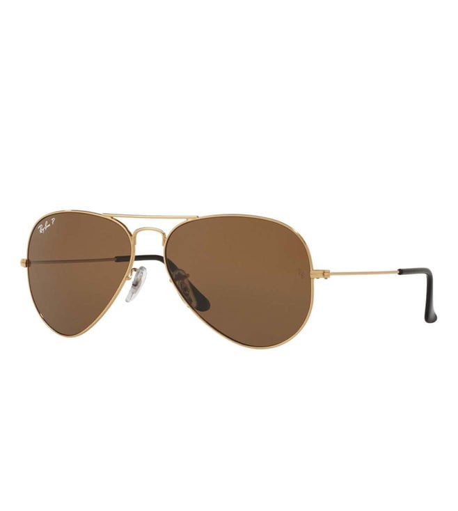 Ray-Ban Icons Gold Polarized Unisex Sunglasses 0RB3025I001/5762