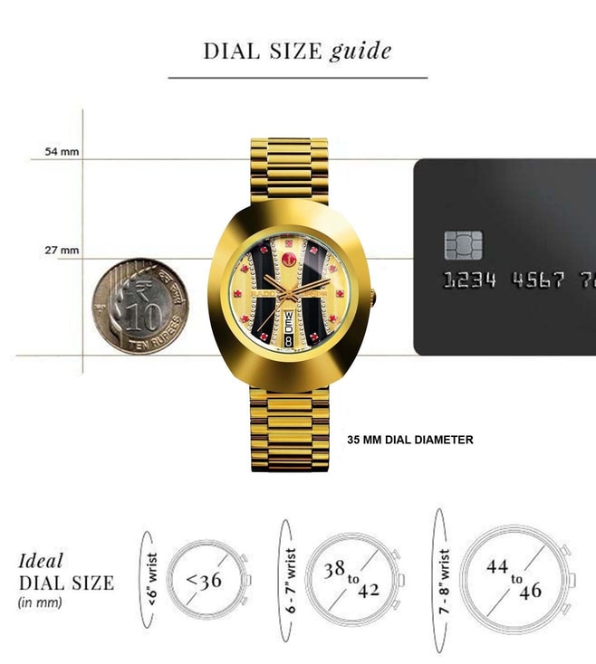 Rado Diastar Dial Size Guide