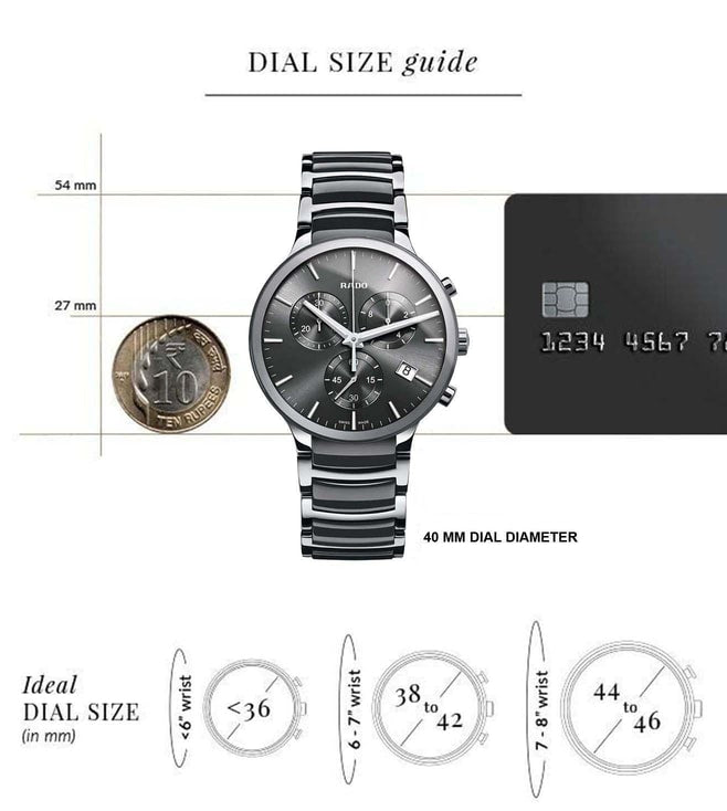 RADO Centrix Chronograph Watch for Men R30122122