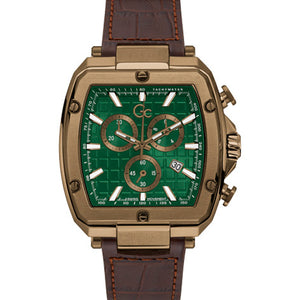 Gc Spirit Tonneau Green Round Dial Analog Men Watch Y83002G5MF