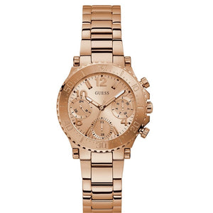 GUESS COSMIC Women Rose Gold Round Dial Analog Watch - GW0465L2 - KRISHNA WATCH COMPANY