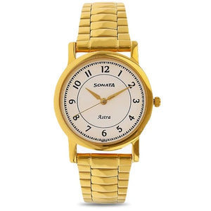 Sonata Astra Analog Watch for Men NP77049YM03 - KRISHNA WATCH COMPANY