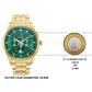 Xylys Swiss Analog Stainless Steel Strap Green Dial Watch For Men 40035ym03e