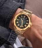 Guess astrological Men's Gold Tone Analog Watch - GW0575G2 - KRISHNA WATCH COMPANY