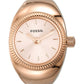 FOSSIL Ring Watch Two-Hand Rose Gold-Tone Stainless Steel ES5247