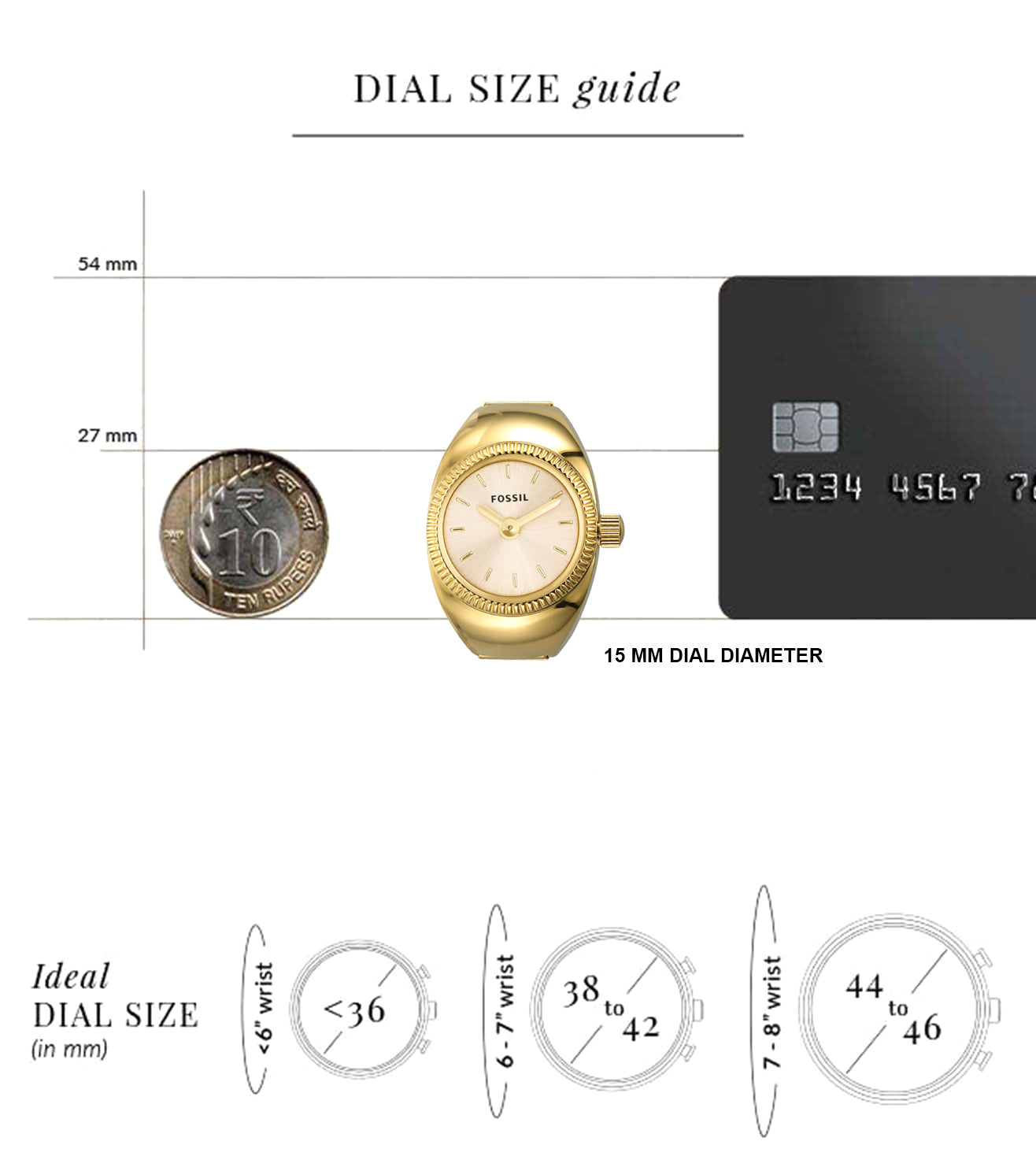 FOSSIL Ring Watch  ES5246