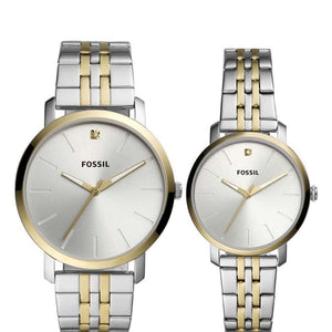 Fossil Lux Luther Watch Set for Couples BQ2467SET - KRISHNA WATCH COMPANY