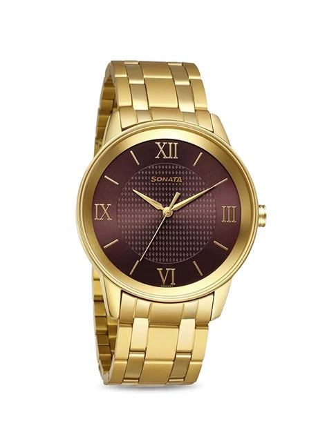 Sonata Utsav Analog Watch for Men NR7133YM03 - KRISHNA WATCH COMPANY