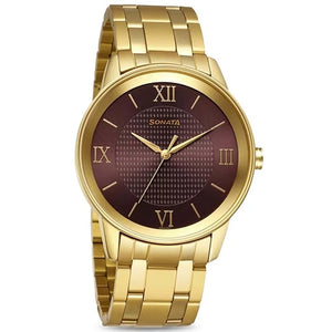 Sonata Utsav Analog Watch for Men NR7133YM03 - KRISHNA WATCH COMPANY