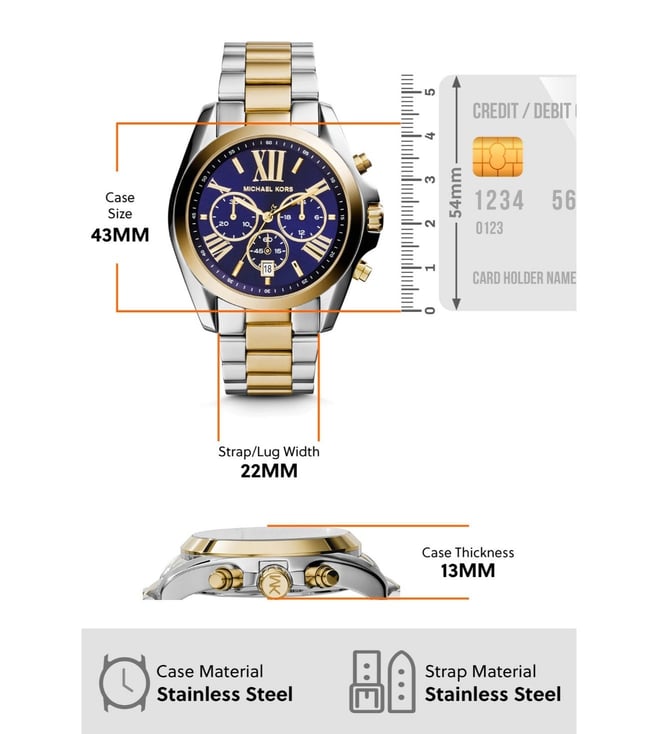 Michael Kors Bradshaw Chronograph Watch for Women MK5976 - KRISHNA WATCH COMPANY