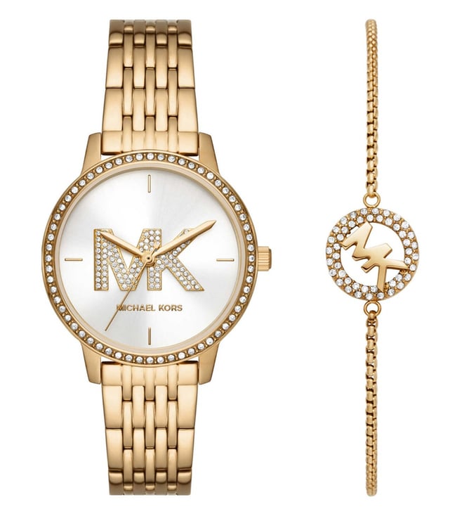 MICHAEL Michael Kors Outlet Melissa Analog Watch for Women With Bracelet MK1051SET - KRISHNA WATCH COMPANY