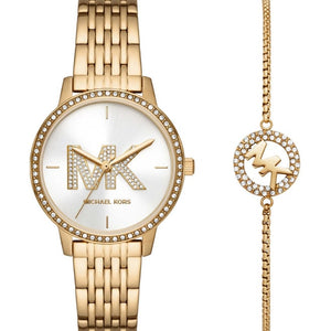 MICHAEL Michael Kors Outlet Melissa Analog Watch for Women With Bracelet MK1051SET - KRISHNA WATCH COMPANY