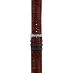 Tissot Official Brown Leather And Rubber Parts Strap Lugs 22 mm - T852046767 - KRISHNA WATCH COMPANY