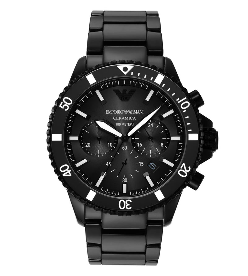 Emporio Armani Chronograph Black Ceramic Watch - AR70010