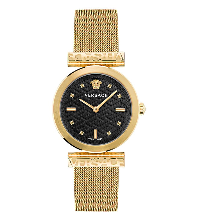 Versace Women Analog Black Round Stainless Steel Dial Watch - VE6J00723 - KRISHNA WATCH COMPANY