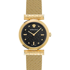 Versace Women Analog Black Round Stainless Steel Dial Watch - VE6J00723 - KRISHNA WATCH COMPANY