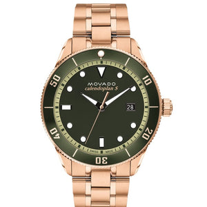 Movado Heritage Men Green Analog Stainless Steel Watch - 3650186 - KRISHNA WATCH COMPANY