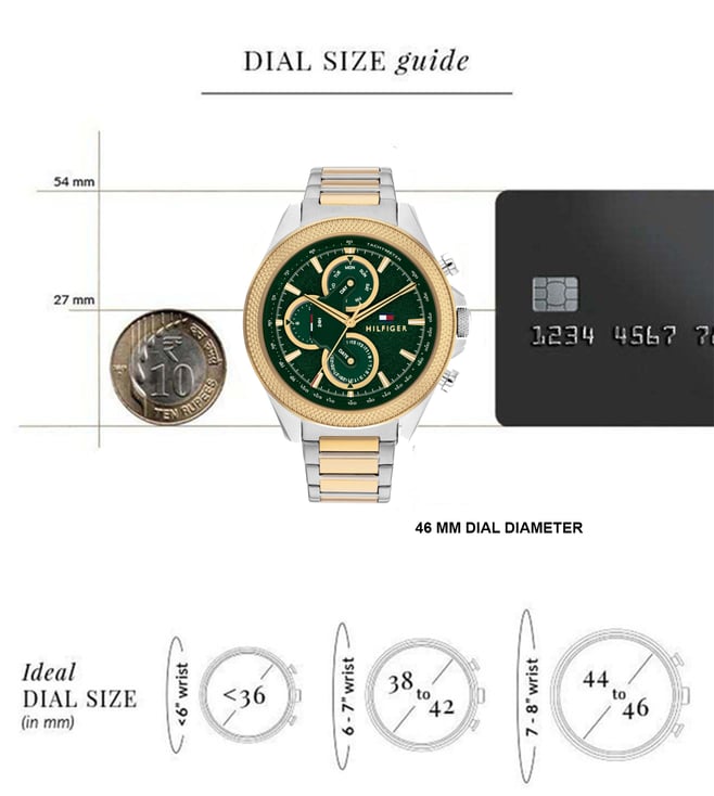 Tommy Hilfiger Quartz Multifunction Green dial Stainless Steel Strap Watch for Men th1792079 - KRISHNA WATCH COMPANY
