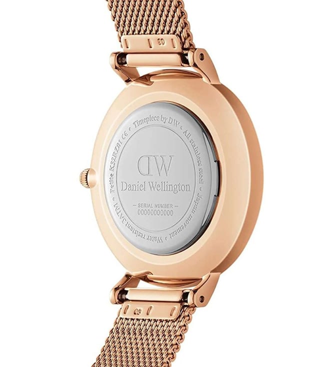 Daniel Wellington Petite Unisex Black Round Dial Analog Watch - DW00100303K
