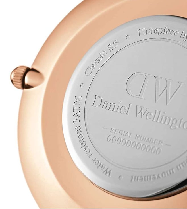 Daniel Wellington Petite Unisex Black Round Dial Analog Watch - DW00100307K