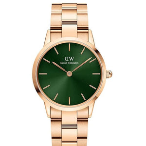 Daniel Wellington Iconic Unisex Green Round Dial Analog Watch - DW00100419K