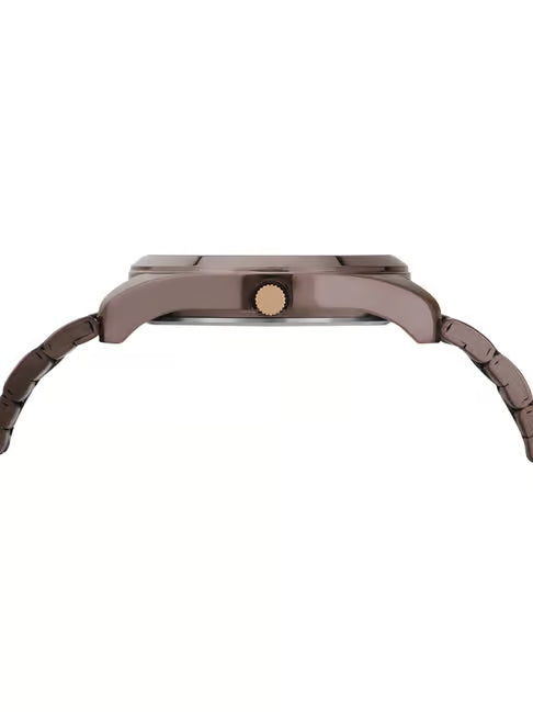 Timex Men Brown Round Analog Brass Dial Watch - TWTG10406