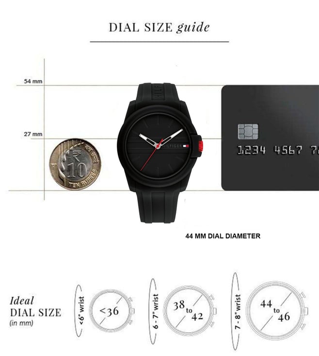 Tommy Hilfiger Quartz Analog Black Silicone Strap for Men TH1710596W - KRISHNA WATCH COMPANY