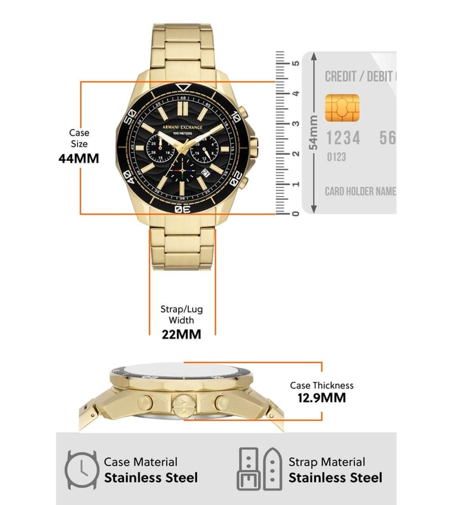 ARMANI EXCHANGE Spencer Chronograph Watch for Men AX1958
dimension