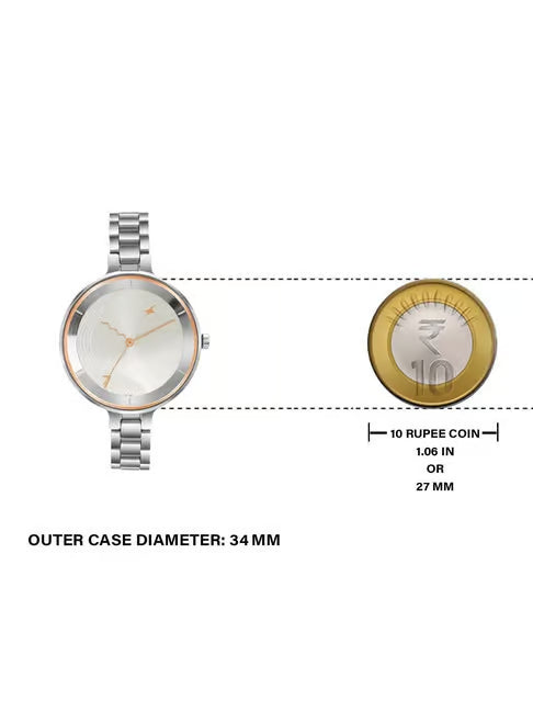 Fastrack Stunners Quartz Analog Watch for Girls 6265sm02