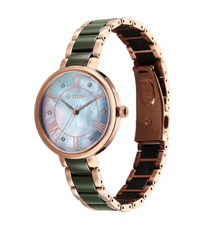 Titan Purple ceramics Watch for Women - 95217KD02