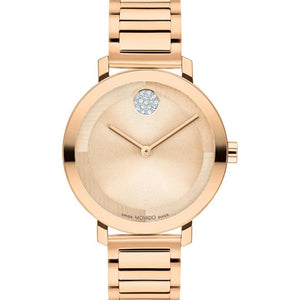 Movado Bold Evolution 2.0 Swiss Qtz Rose Gold Round Dial Women's Watch - 3601143 - KRISHNA WATCH COMPANY