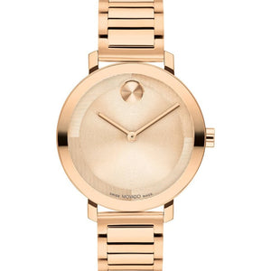 Movado Bold Evolution 2.0 Swiss Qtz Rose Gold Round Dial Women's Watch - 3601142 - KRISHNA WATCH COMPANY