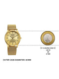 Sonata Quartz Analog Champagne Dial Watch for Men - 77082YM09 - KRISHNA WATCH COMPANY