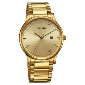 Sonata Essen Analog Watch for Men NS77105YM03 - KRISHNA WATCH COMPANY