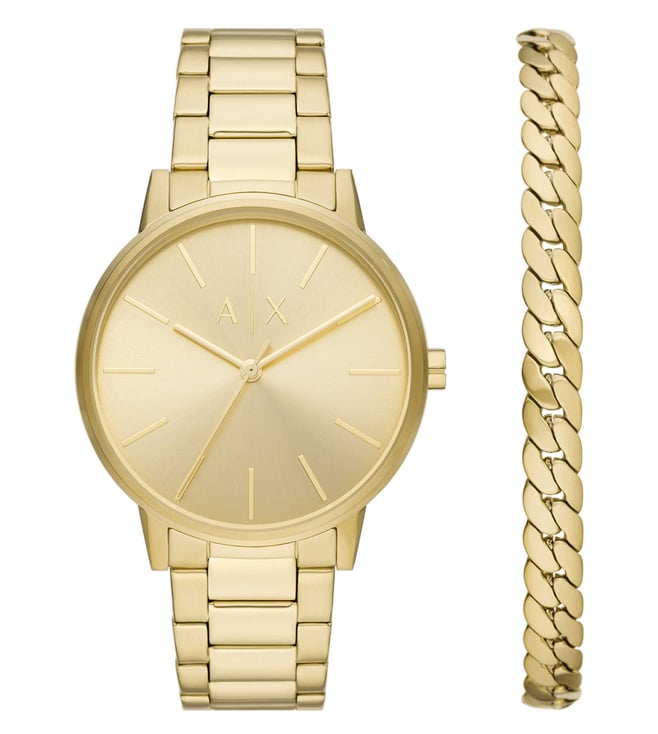 Armani Exchange Analog Watch for Men with Bracelet - AX7144SET