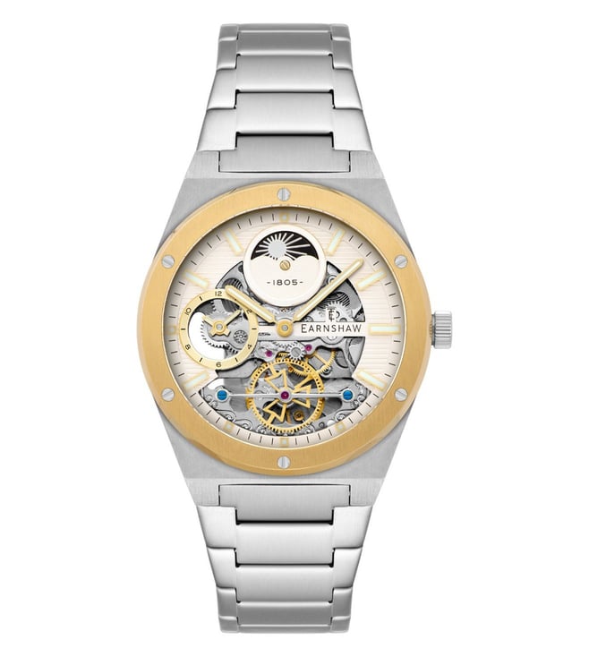 EARNSHAW Drake Dual Time Automatic Watch for Men ES-8291-33 - KRISHNA WATCH COMPANY