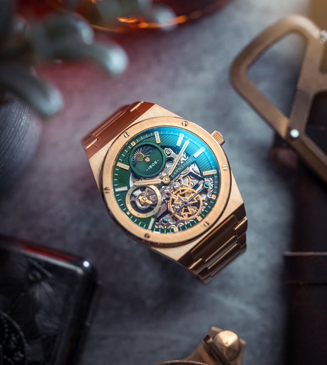 EARNSHAW Drake Dual Time Automatic Watch for Men ES-8291-66