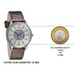 Sonata Quartz Multifunction Silver Dial Leather Strap Watch for Men 7133sl01